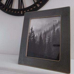 NEW 8 X 10 Grey Stoneware Photo Frame, Freestanding